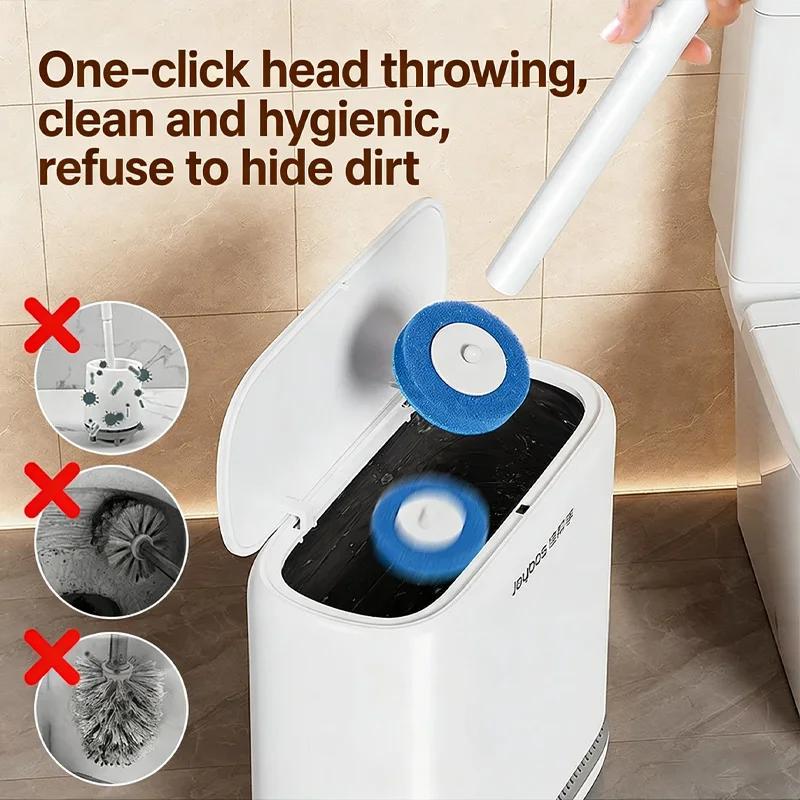Disposable Toilet Brush Comes with Cleaning Ingredients for 360 ° Cleaning Without Blind Spots in the Bathroom