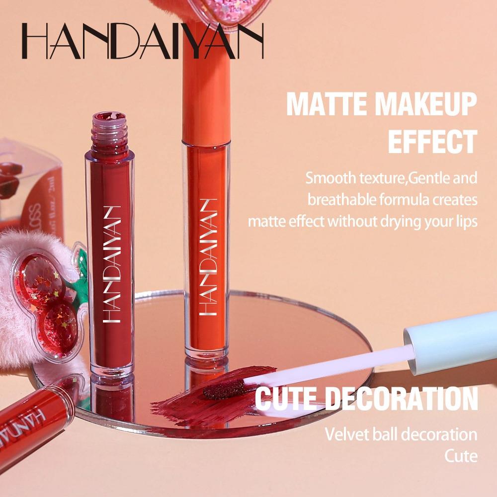 HANDAIYAN Stek Gjin Beker Lip Glaze Velvet Filvet Mist Матовая помада Reade Fruit Plusplus HEAD Gloss