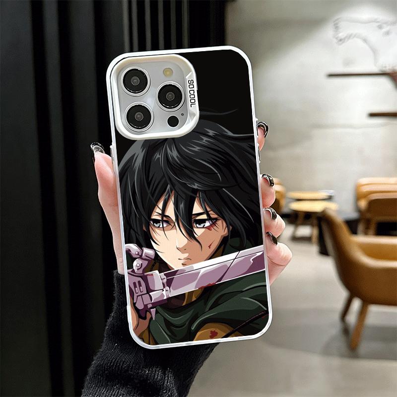 A-Атака Титанов Микаса Ударопрочный Чехол для Телефона для iPhone 17 Air 16 16E 15 Pro Max 14 Plus 13 Mini 12 Задняя Крышка Противоударный Веселый