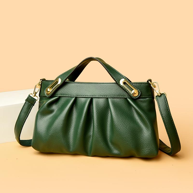 Новая женская сумка из мягкой кожи Элегантная сумка подмышку на одно плечо для банкета Женская кожаная сумка на одно плечо