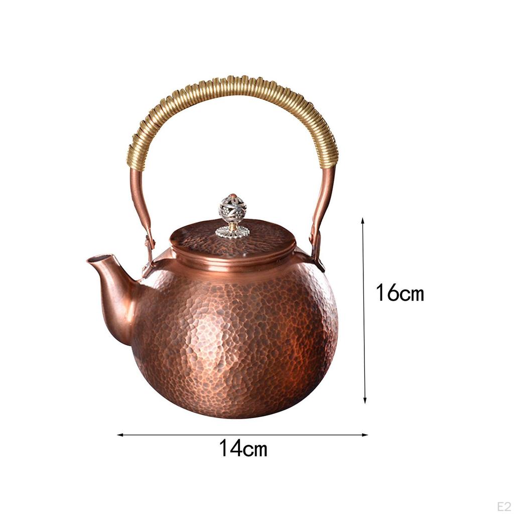 Кованый медный чайник для кофе ручной работы в стиле ретро, чайник для плиты, кунг-фу для пикника на кухне