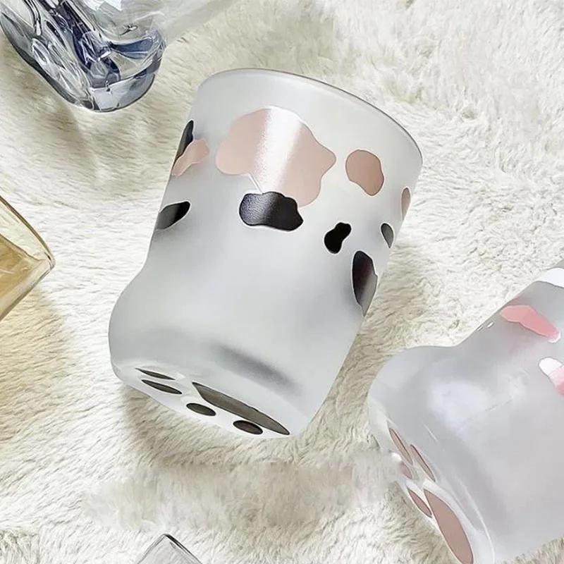 Кружка Кошачий коготь Милая стеклянная пара Креативная кружка Кошачья лапка Бытовая чашка для воды Ins Повседневная стеклянная чашка для завтрака