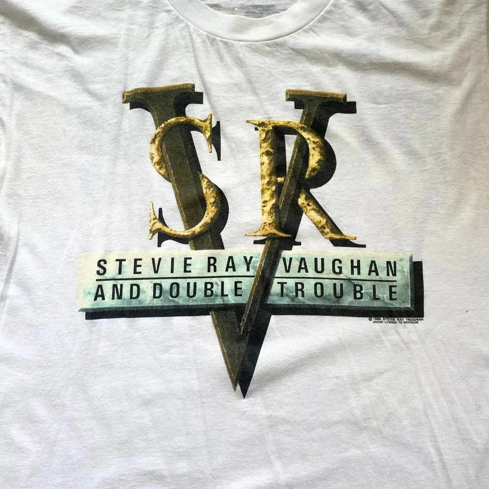 Стиви Рэй Воэн И Double Trouble 1989 Белая Футболка S5XL SU91 Унисекс Футболка