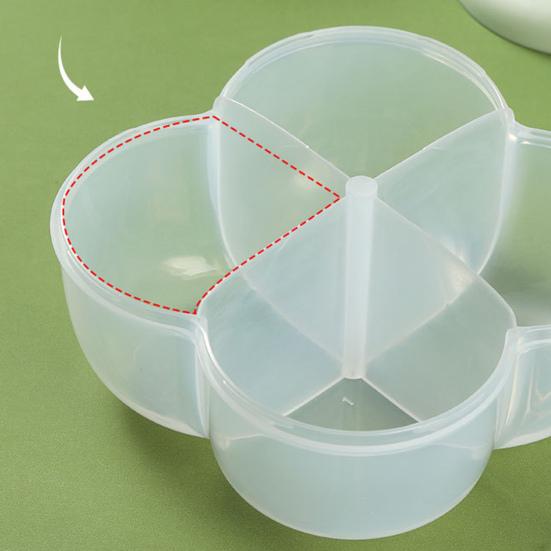 720ML Portable Milk Powder Dispenser with 4 Compartments No-Spill Baby Formulas Dispenser Storage Box Travel