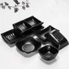 Black Seasoning Plate Japanese Style Sushi Soy Dipping Sauce Bowl Snack Plate  Home