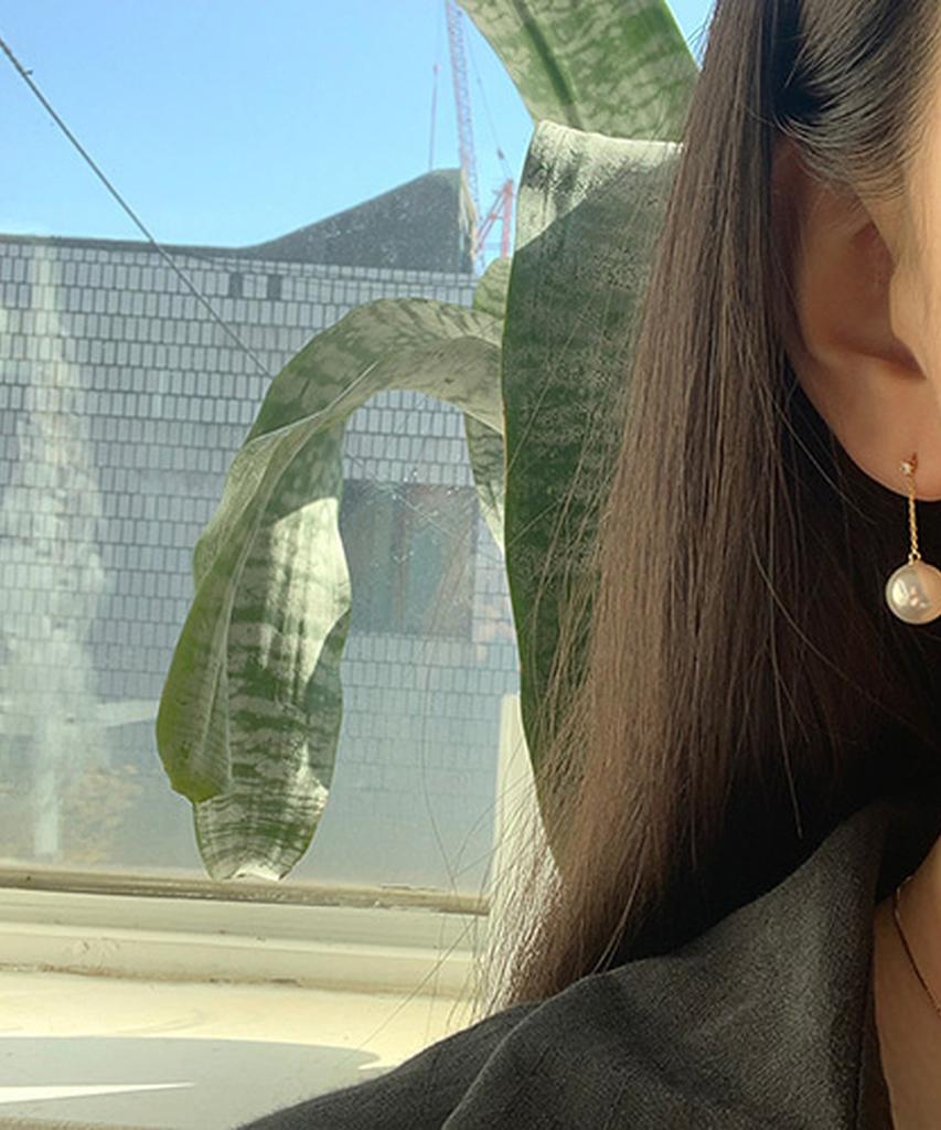 Серьги Alleun из серебра 925 пробы с подвесками-каплями и жемчугом Swarovski