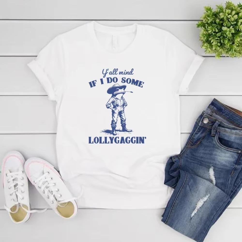 Unisex Cowboy Frog Funny Quote Graphic Tshirt Western Animal Print Crew Neck Short Sleeve Casual Vintage Tee For Unisex Unisex