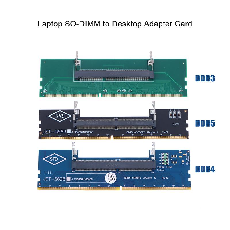Ddr3 Ddr4 Ddr5 Ноутбук So-Dimm для настольного компьютера Адаптер Карта Конвертер Память Ram Разъем Адаптер