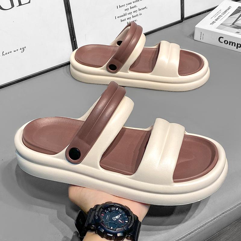 2024 Новые мужские и женские летние сандалии для отдыха на природе, пляжные сандалии, нескользящие, повседневные тапочки для пар, ванная комната