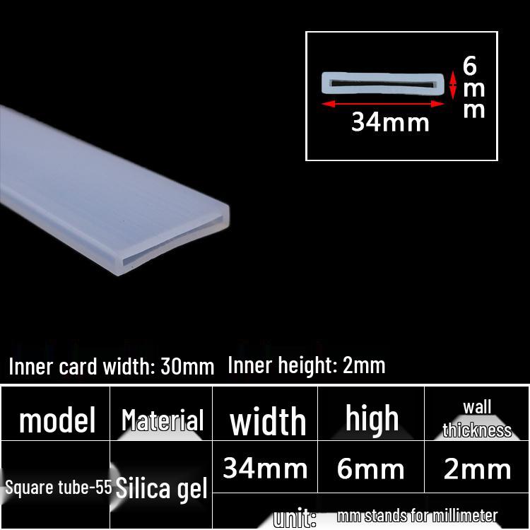 High-Temperature Resistant Silicone Square Tubing: Durable, Customizable, Aging-Resistant Rubber Sheath and Hollow Sealing Strip.