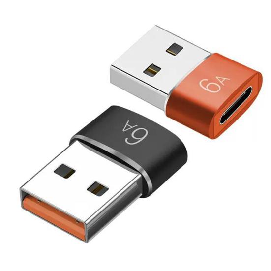 Мини-адаптер Type-C 6A Type-C (мама) для быстрой зарядки к USB 3 (папа) конвертер