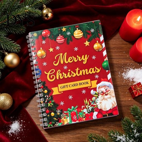 Уникальное решение для DIY-подарка на праздник: Книга-открытка на Рождество, 7" x 5", на спирали, Веселый Креативный Альбом-Сувенир, Альбом для Поздравлений, Персонализированный для Рождества