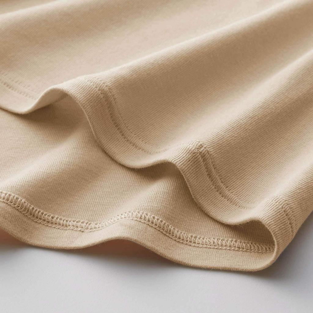 Belle Maison French Size M Women's Undershirt, 100% Cotton, Sleeve, Moisture-Wicking, Quick-Drying, Deodorizing, Sweat-Absorbent, Salarist, Off-White,