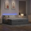 Maison Exclusive - Lit ottoman avec matelas et LED Gris clair 180x200 cm tissu