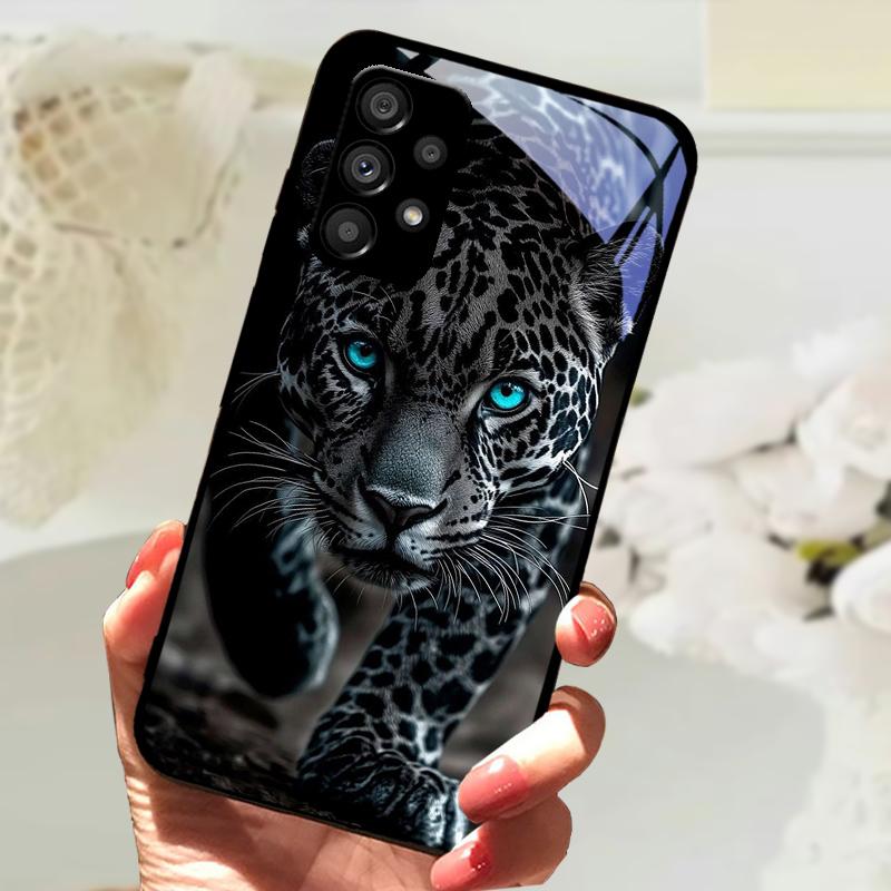 Стеклянный Чехол Для Samsung A13 A23 4G 5G Мультяшный Закаленный Стеклянный Чехол Для Телефона Для Galaxy A33 A53 A73 5G Жесткий ПК Стеклянный Защитный Чехол