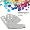 Профессиональное ювелирное оборудование Аксессуары из нержавеющей стали Алмазный веерный калибр для камней Измерительный инструмент для ювелиров Инструменты для изготовления ювелирных изделий