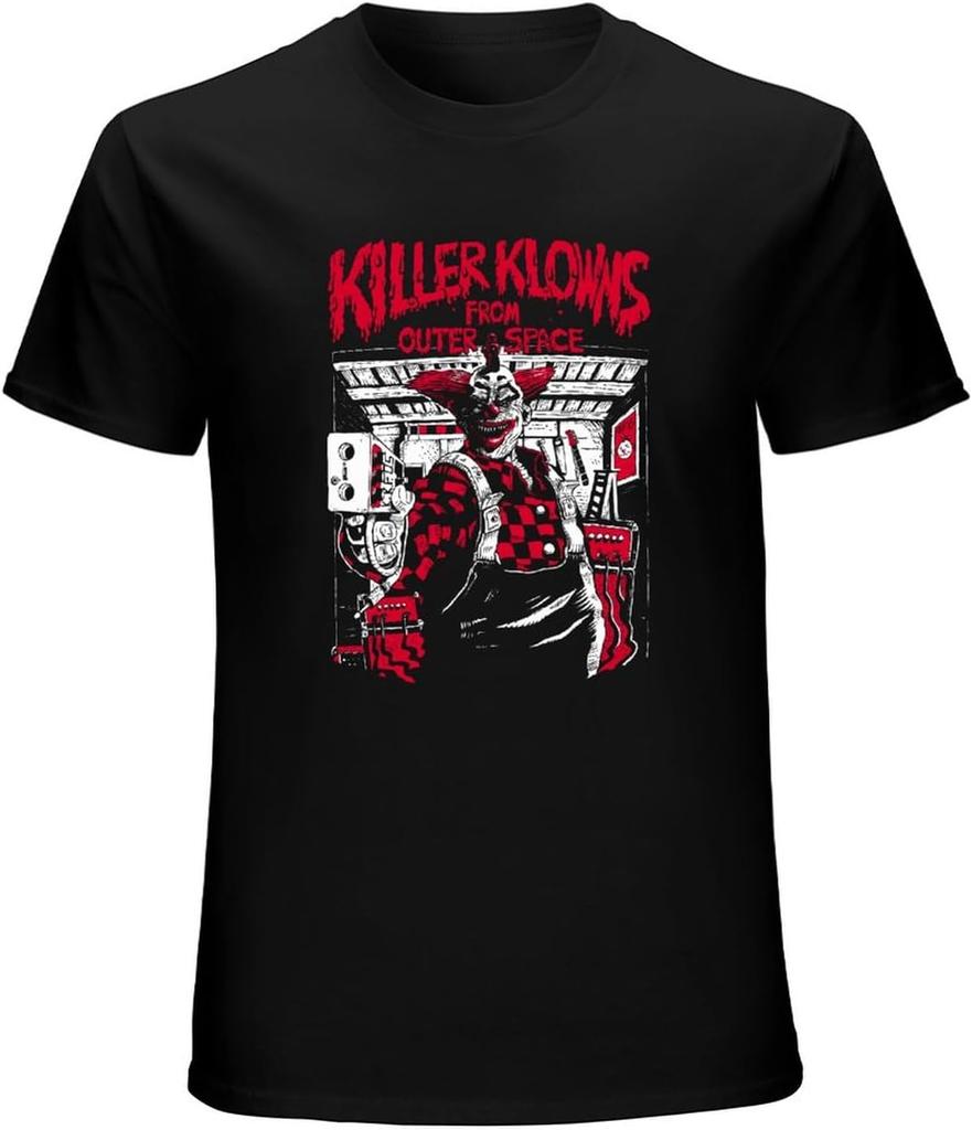 Men's T Shirts Killer Klowns from Outer Space Movie Poster Black