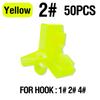 50Pcs/100Pcs Plastic Treble Hooks Protective Cover White/Yellow Fishhook Anti-Scratch Protective Cover Carp Fishing Accessories