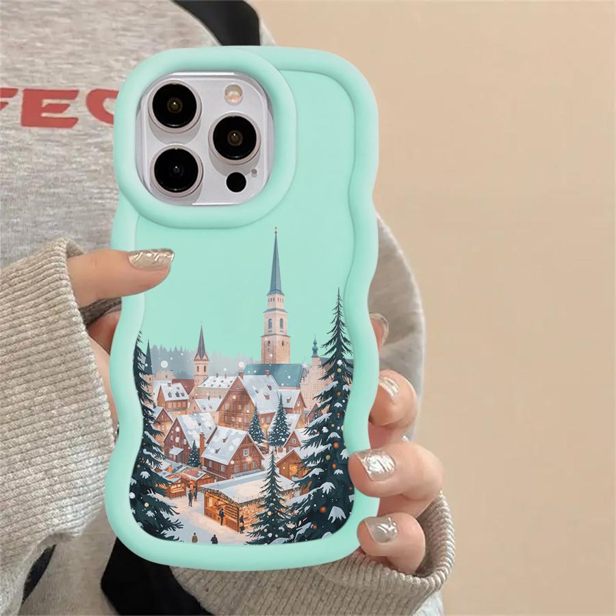Чехол для iPhone 16 Pro Max 8 12 14 15 Plus 11 XR 13 17 Air Мягкий чехол для телефона Рождественский Санта-Клаус