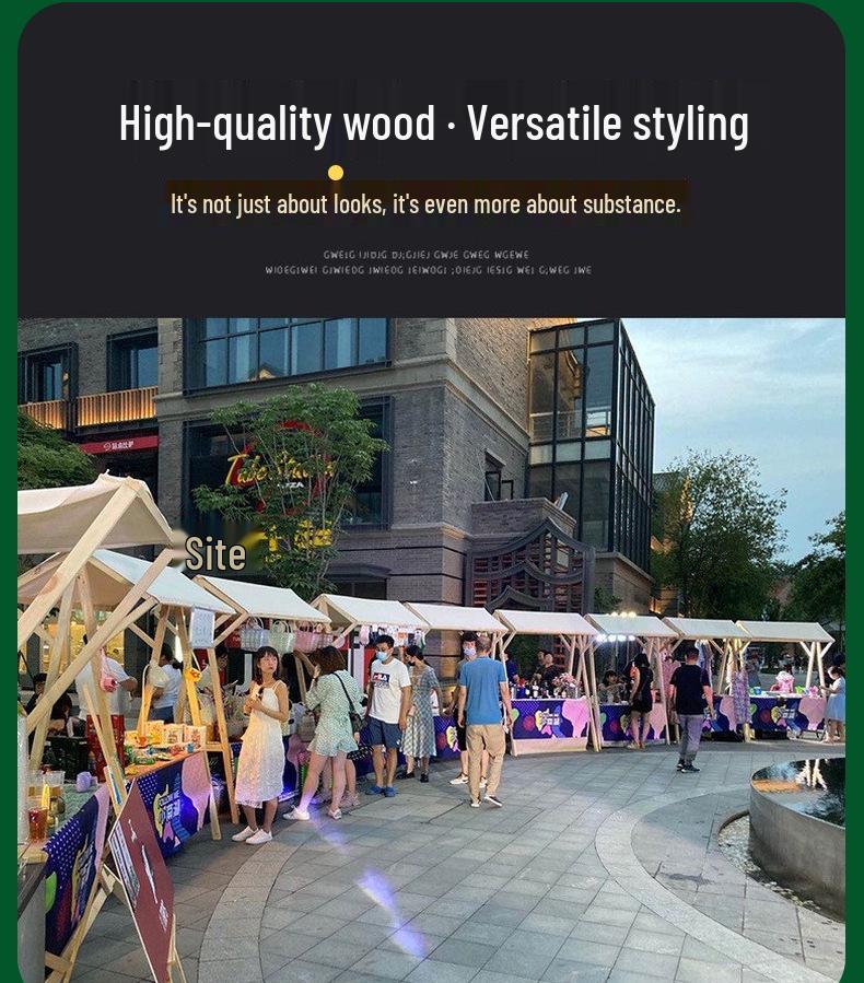 Mobile Outdoor Display Rack for Night Markets and Events