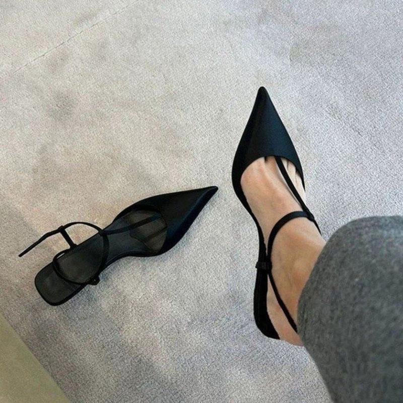 Женская обувь Новые роскошные женские сандалии с закрытым носком Летние полые сандалии с пряжкой Однотонные Уличные Повседневные Пляжные На плоской подошве Большого размера 43 Сандалии