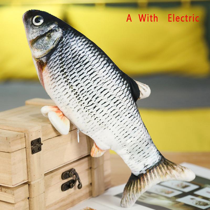 Электронная игрушка для кошки, электрическая, с USB-зарядкой, игрушка-симуляция рыбы, игрушка для жевания для кошки