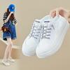Summer White Shoes New Style of Female Students Mesh Breathable Height-enhancing Casual Street Clapper Shoes