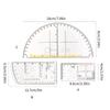 F26C Coordinate Scale Protractors Geometry Drawing Template Measuring Tool Navigation Topographical Map Scale Command Ruler