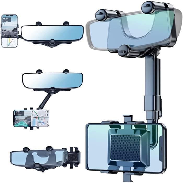 Support Téléphone - JYFKINN - Rétroviseur Voiture - 360° Rotatif - Multifonctionnel - Sécurisé