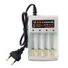 Быстрое зарядное устройство для батареек AA AAA 220V Ni-Cd 4 слота Умное зарядное устройство со штекером US / EU для зарядки батарей 1.2V С крышкой