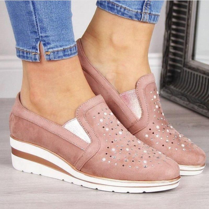 Мода 2024 Весна Женская обувь на плоской подошве Женские туфли на платформе Slip on Flats Кроссовки Женские замшевые женские теннисные туфли Мокасины Повседневная обувь