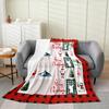 Xmas Grids Flannel Blanket Warm Lightweight,Merry Christmas Theme Warm Blanket for Couch Sofa Decor,Cartoon Santa Claus Warm