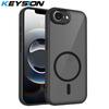 KEYSION Магнитный чехол для телефона для iPhone 17e 16e Силикон+ПК Матовый Полупрозрачный Прозрачный Ударопрочный чехол для iPhone 16e 17e 2026