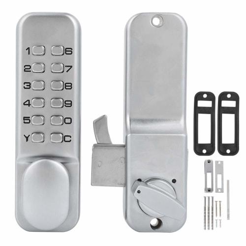 xuuyuu Digital Code Lock, Zinc Alloy Digital Door Lock, 1-11 Digits (No Repeat), Door Thickness 10-60mm, Anti-Theft, for Sliding Doors, Office Doors,