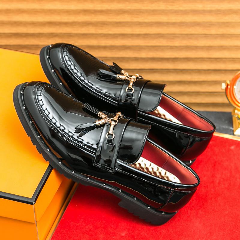 Модные лоферы мужские ПУ повседневные универсальные высококачественные формальные туфли мужские социальные туфли размер 38-46 мужская обувь