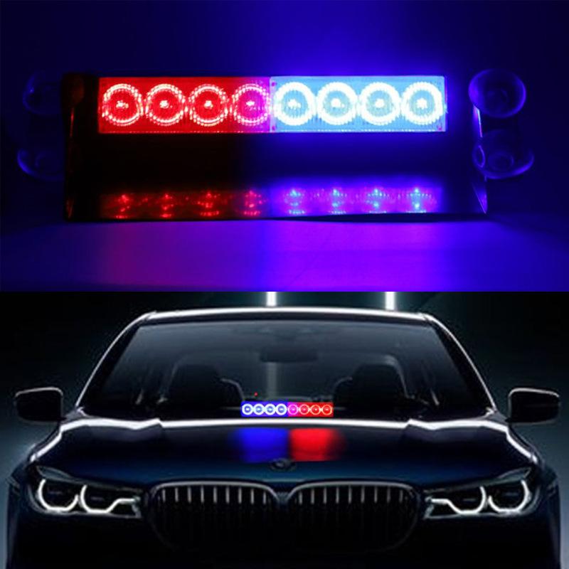 8 Светодиодных Автомобильных Полицейских Огней Стробоскоп Для 12V Аварийные Сигнальные Лампы Свет Авто Грузовик Мигающий Лобовое Стекло Мигающий Предупреждающий Свет