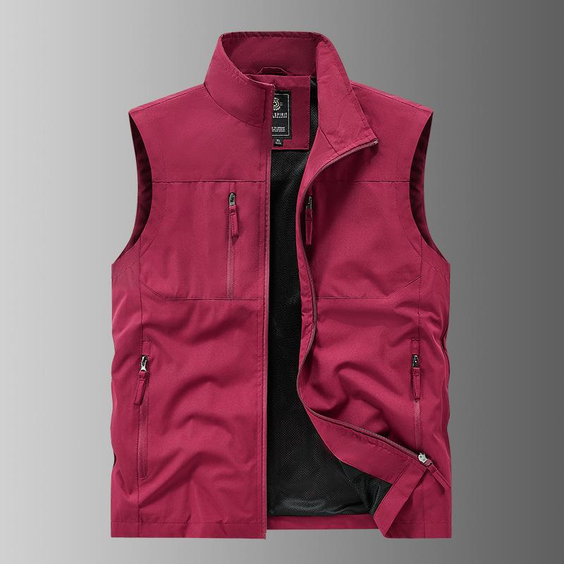 Spring And Autumn Vest Men'S Casual Vest Outdoor Sports Vest Breathable Fashion Large Size Fishing Vest