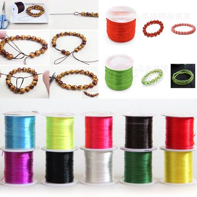 Эластичная нить DIY Эластичная нить с бусинами Плоская эластичная нить кристально эластичная Прозрачная эластичная нить Эластичная нить с бусинами Ювелирные изделия