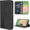 Protective Case - BOOLING - for Samsung Galaxy A56 5G - Magnetic Flip Case - Black Synthetic Leather - Shockproof