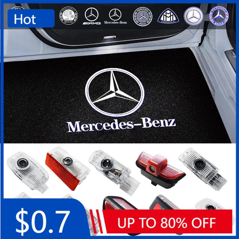 Car Sticker 2Pcs Led Car Door Welcome Light Logo Projector For Mercedes Benz GT W223 W639 W168 W245 W215 W164 X164 W204 W219 W20