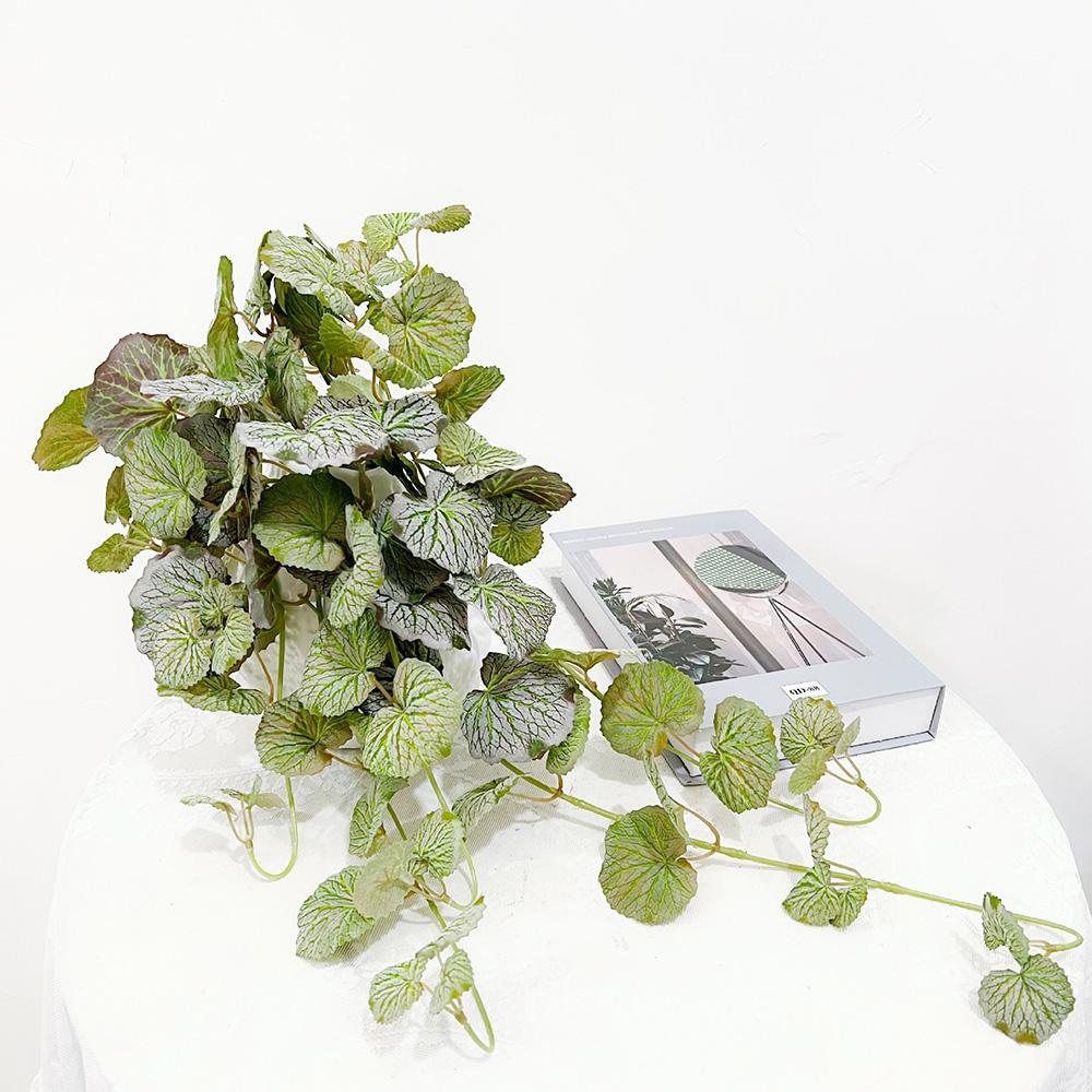 40-100cm Fake Hanging Plants Artificial Begonia Plant Vines Silk Plant Wall Leaves Tropical Scindapsus Plant For Home Garden