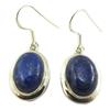 [P7129] - Handmade Silver 'Heaven' Lapis Lazuli Earrings - 17x13 Mm