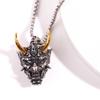 Новая подвеска Золотой Рог Праджня Европейская и американская мужская маска призрака ожерелье