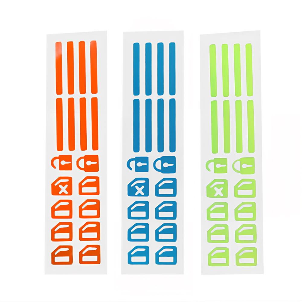 1/2 шт., автомобильный стайлинг, светящиеся наклейки на переключатель окна, ночная светящаяся кнопка, автонаклейки, универсальные, зеленые, оранжевые, синие