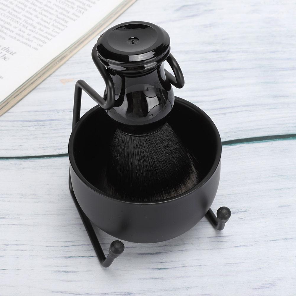 Набор из 3 предметов: профессиональный мужской инструмент для бритья бороды, подставка, держатель, щетка для волос, мыльница(3шт )