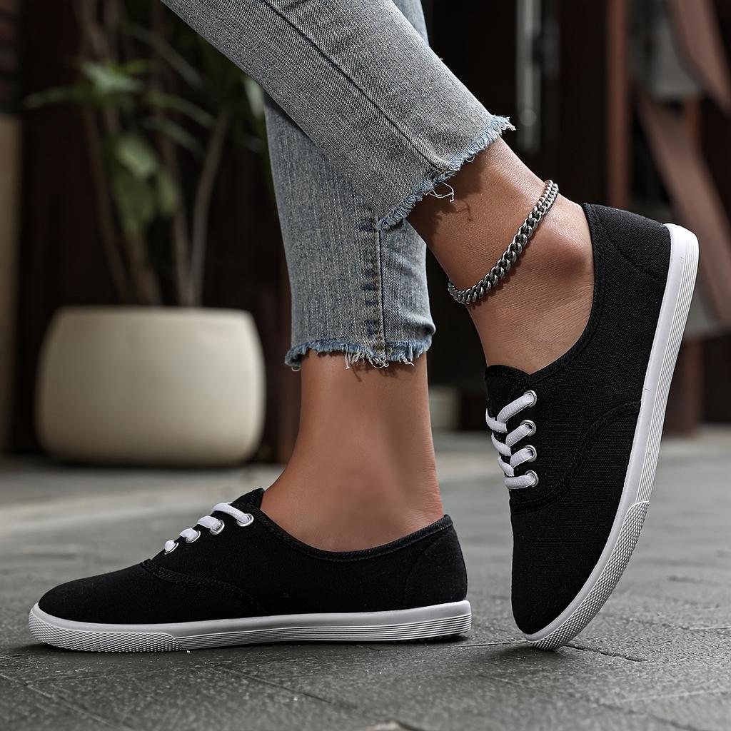 Solid Color Elegant Sports Shoes, Casual Outdoor Shoes, Comfortable Low Cut Walking Shoes, Soft Sole Lightweight and Versatile for All Seasons