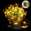 6pcs 8led Cork Wine Bottle Stopper String Light Rechargeable Solar Fairy Lights For Outdoor Party