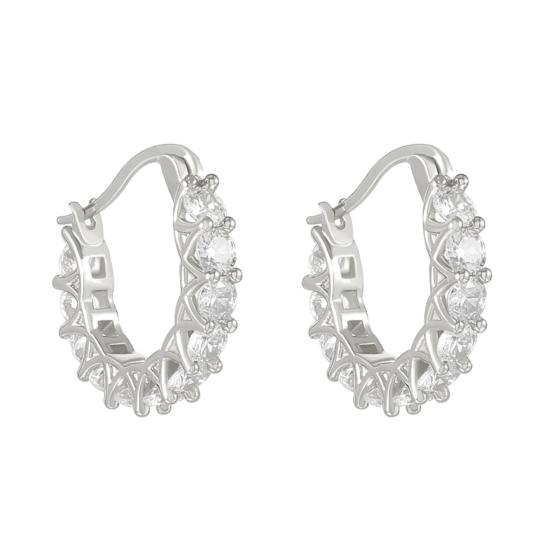 1 пара женских сережек-обручей с кубическим цирконием во французском стиле, маленькие круглые серьги-кольца