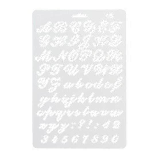 English Alphabet Number Template DIY Scrapbook Drawing Stencil Measuring Ruler