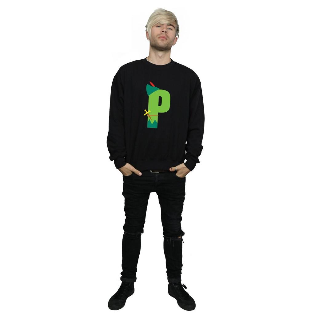 Disney Mens Alphabet P Is For Peter Pan Sweatshirt